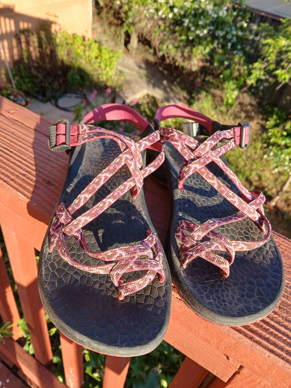 Pink Strappy Outdoor Sandals